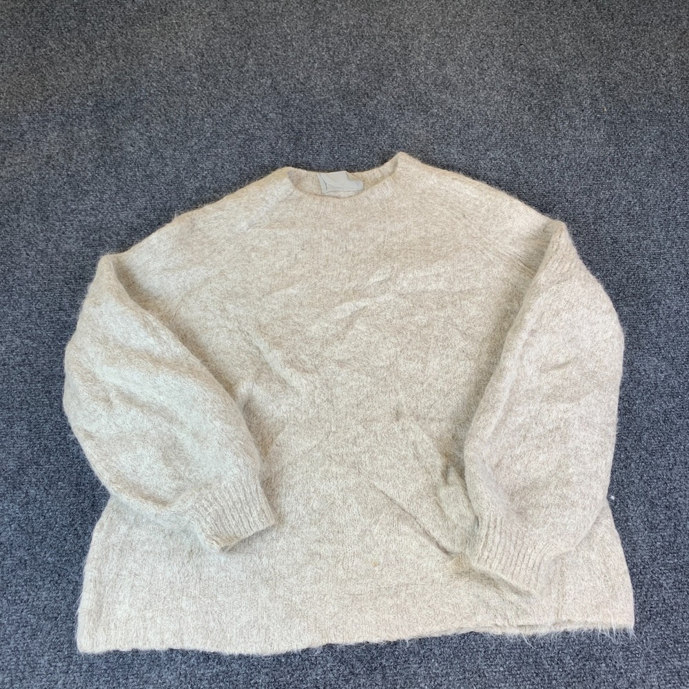 Everlane Sweater Womens Small Gray Good Merino Wool Alpaca Raglan Pullover